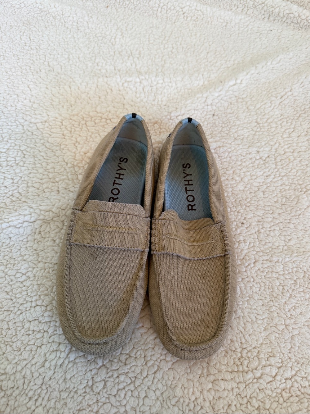 Rothy's Men’s Tan Canvas Penny Loafers